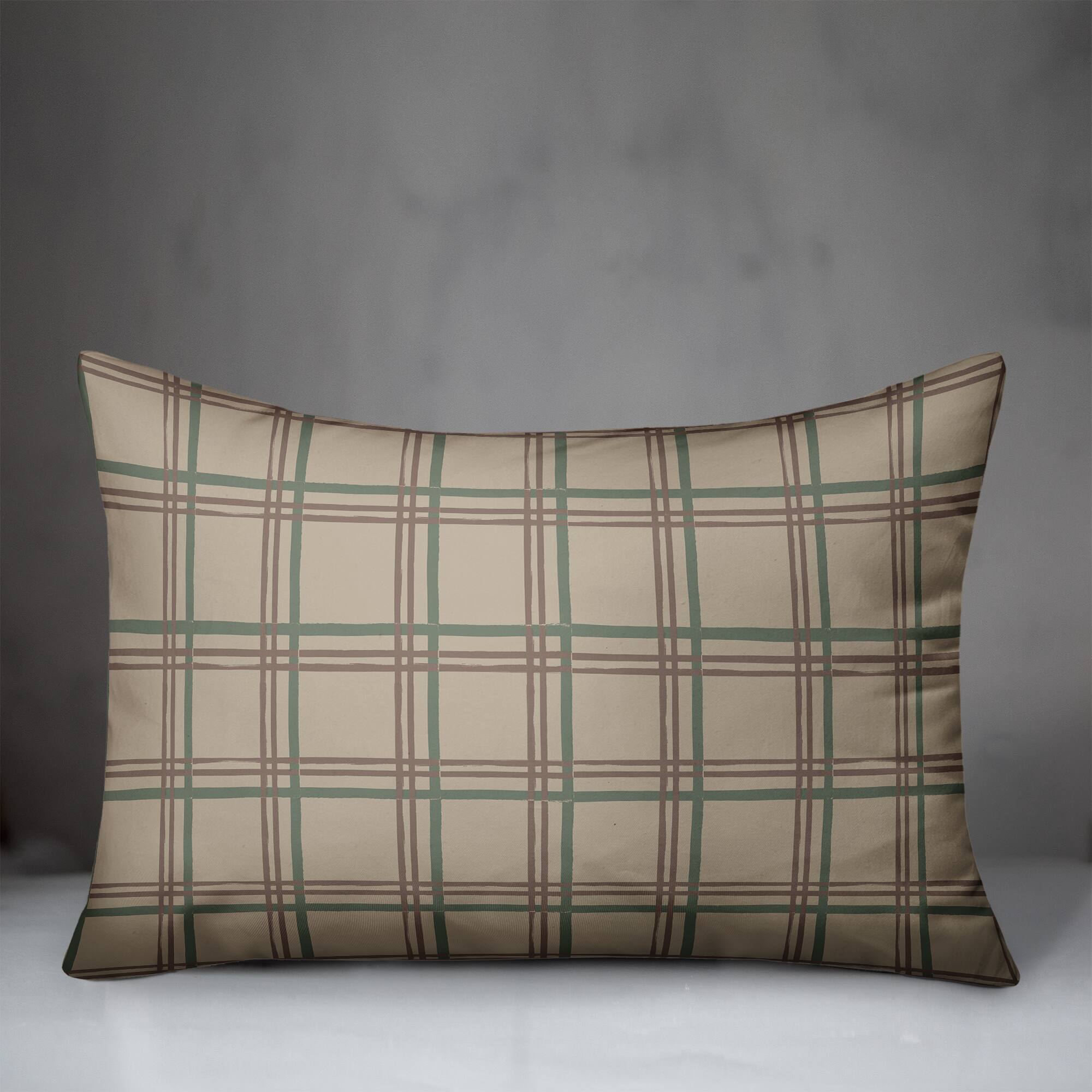 Holiday Plaid Throw Pillow